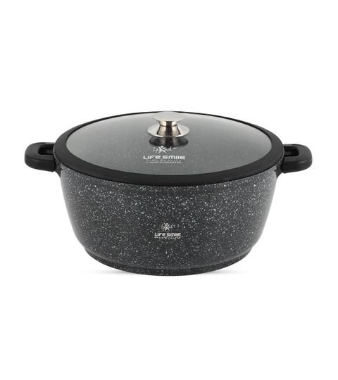 Cooking Pot with Silicone Glass Lid for Steam Ventilated Cooking